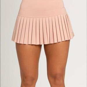 GOLD HINGE PLEATED TENNIS SKIRT -XS